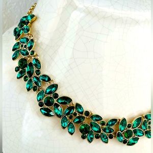 J.Crew emerald rhinestone adjustable collar